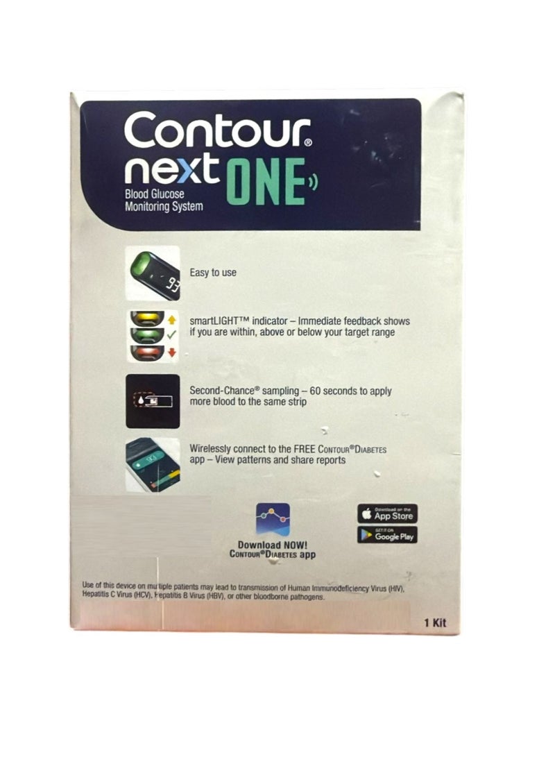 Ascensia CONTOUR NEXT ONE Blood Glucose Monitoring System All-in-One Kit for Diabetes - Image 2